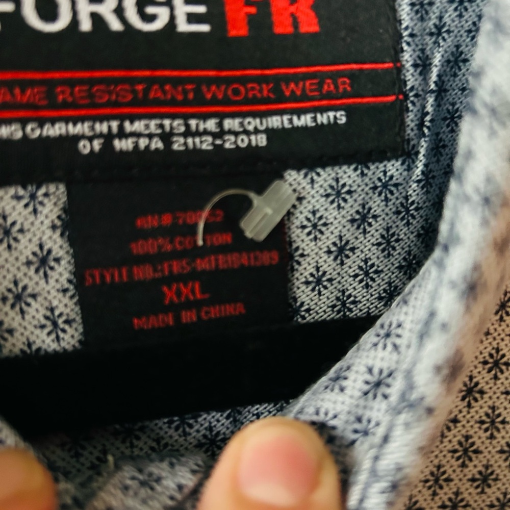 Polished Gray Patterned Button-Down Shirt Fr Shirt - image 4